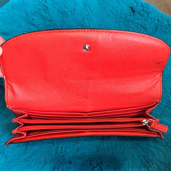 Coach orange Peyton envelope wallet - Picture 3 of 9